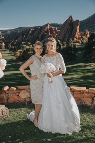 The amazing seamstress herself and me